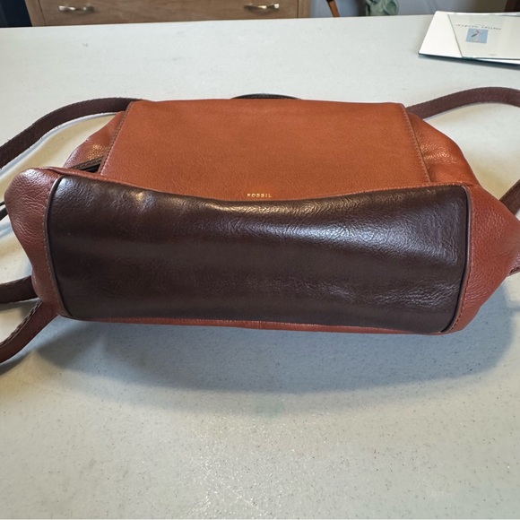 Fossil Tan Leather Backpack - Picture 2 of 5